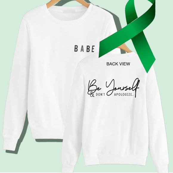 Be Yourself Mental Health Graphic crewneck sweatshirt size XL - Picture 1 of 10